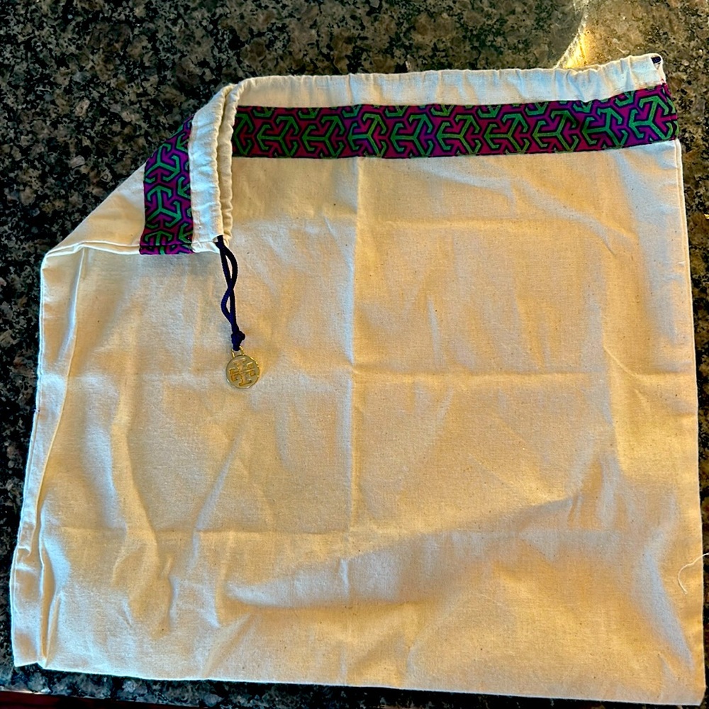 Tory Burch Drawstring Dust Bag with Charm